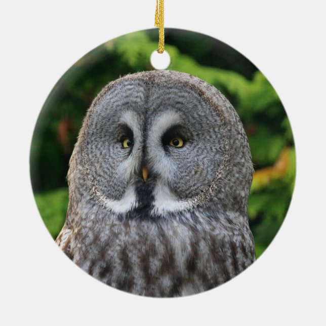 Décoration En Céramique Hibou de grand gris (Dos)