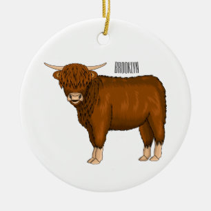 Décoration En Céramique Highland cow