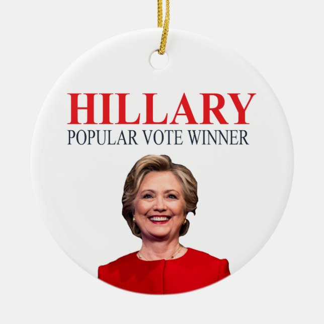 Décoration En Céramique Hillary, gagnant du vote populaire ! (Devant)