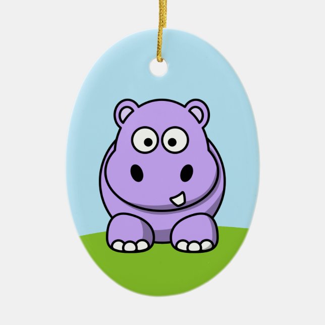 Décoration En Céramique Hippo de lavande mignon (Devant)