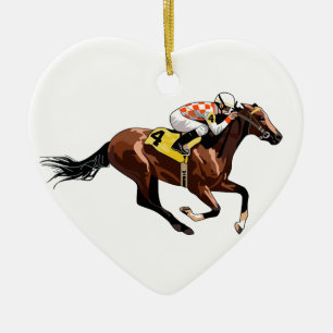 Décoration En Céramique Hippocampe et jockey