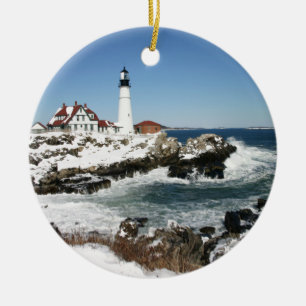 Décoration En Céramique Hiver à Portland Head Light