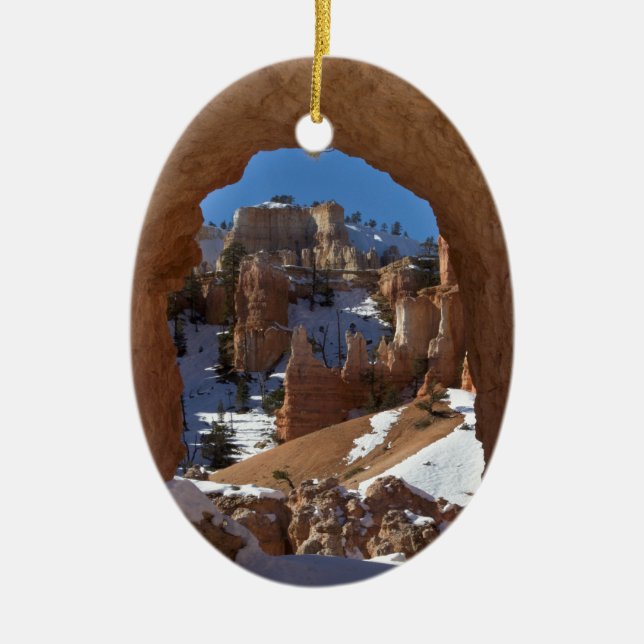 Décoration En Céramique Hiver de canyon de Bryce (Devant)