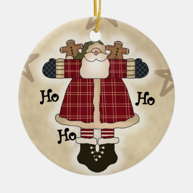 Décoration En Céramique Ho Ho Ho Père Noël Keepsaké (Devant)