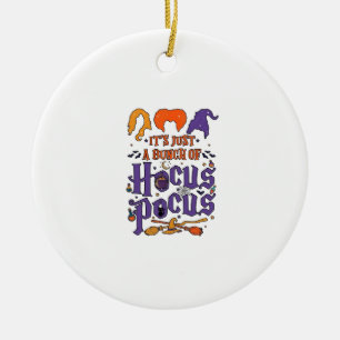 Décoration En Céramique Hocus Pocus Halloween Sorcières Chaudron Balai Cha