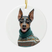 Holiday Sweater Doberman