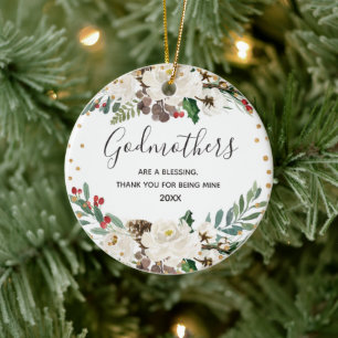 Décoration En Céramique Holly Winter Godmères sont une bénédiction ornemen