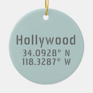 Décoration En Céramique Hollywood Latitude Longitude
