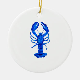 Décoration En Céramique Homard bleu