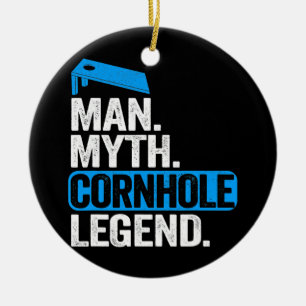 Décoration En Céramique Homme Mythe Cornhole Légende Papa Corn Hole Papa