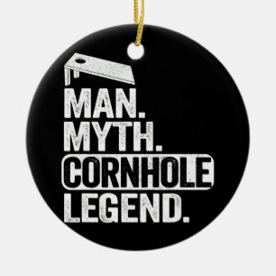 Décoration En Céramique Homme Mythe Cornhole Légende Papa Corn Hole Papa