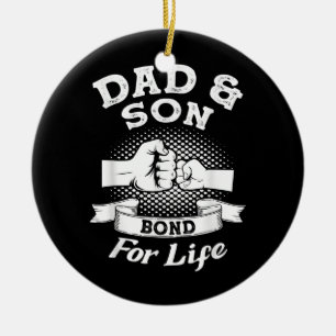 Décoration En Céramique Homme père et fils lien pour la vie père