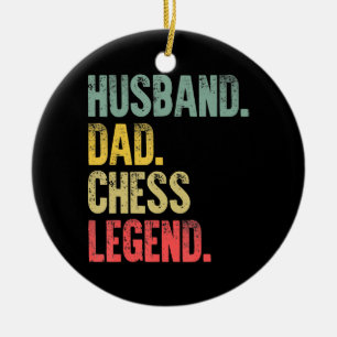 Décoration En Céramique Hommes Drôle Mari Cadeau Papa Échecs Légende