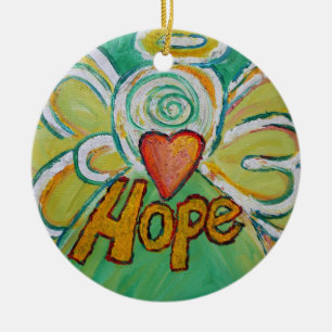 Décoration En Céramique Hope Angel Word Art Cadeau de vacances