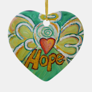Décoration En Céramique Hope Angel Word Art Cadeau de vacances