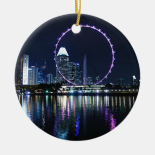Décoration En Céramique Horizon de nuit de Singapour
