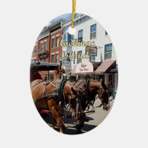 Décoration En Céramique Horse and Carriage in Downtown Mackinac Island