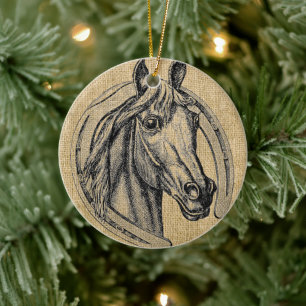 Décoration En Céramique Horse cameo