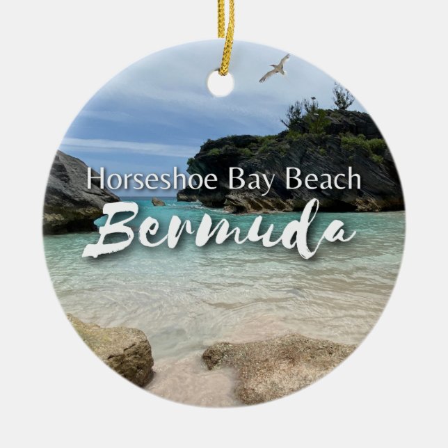 Décoration En Céramique Horseshoe Bay Beach Bermudes (Devant)