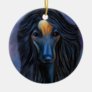 Décoration En Céramique Hound afghan