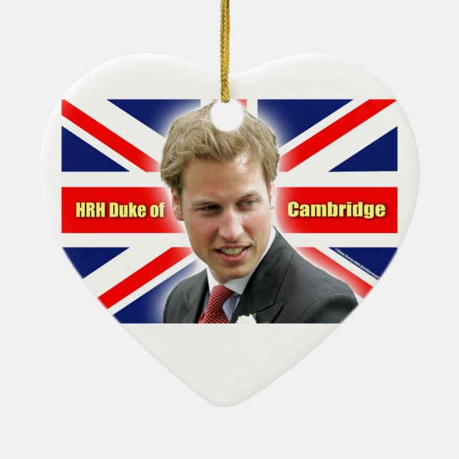 Décoration En Céramique HRH Duke de Cambridge - Stunning ! (Dos)