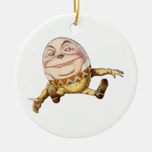 Décoration En Céramique Humpty Dumpty d'Alice au pays des merveilles
