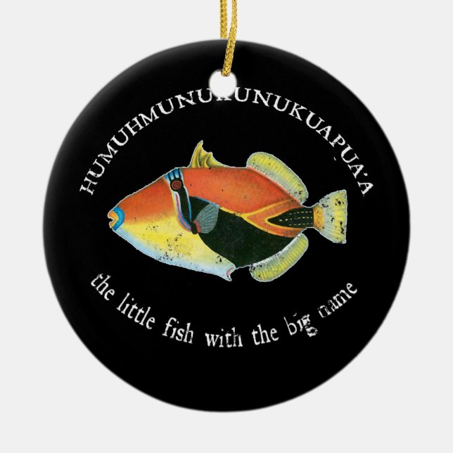 Décoration En Céramique Humuhumunukunukuapua'a Le poisson rouge Hawaiin (Devant)