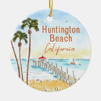 Décoration En Céramique Huntington Beach Surf City USA California