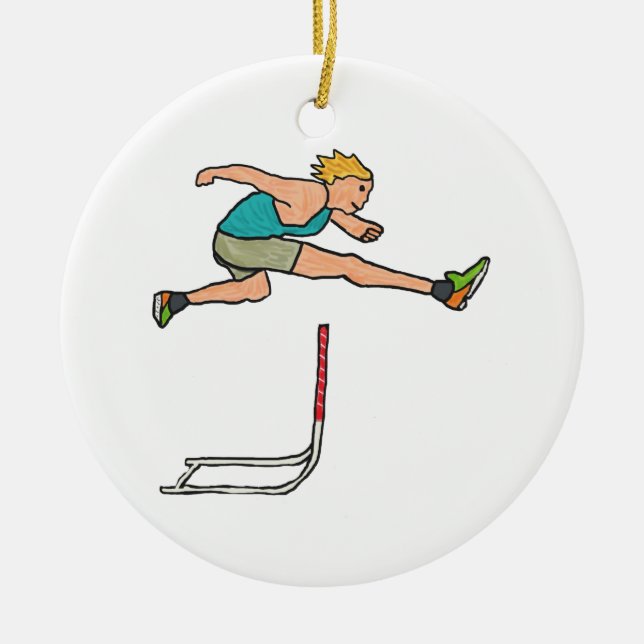 Décoration En Céramique Hurdling Hurdles (Devant)