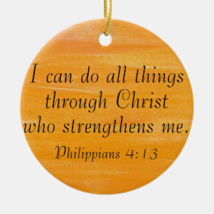 Décoration En Céramique I Can Do All Things Through Christ Ornament