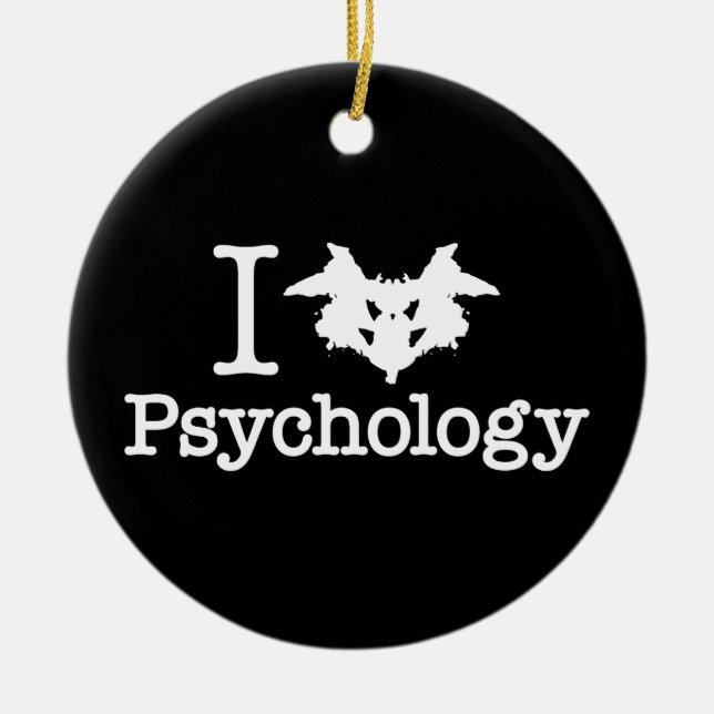 Décoration En Céramique I Coeur (Rorschach Inkblot) Psychologie (Devant)