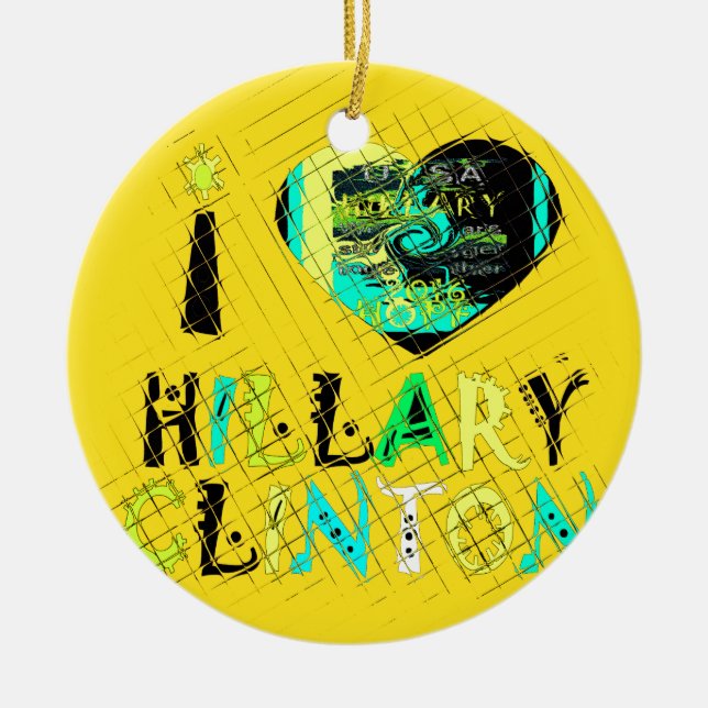 Décoration En Céramique I Heart Hillary Clinton : Graffiti Expression Art (Devant)