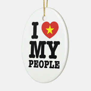 Décoration En Céramique I Heart (Love) My Viet People