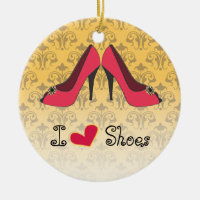 I Love Chaussures Ornament de Noël