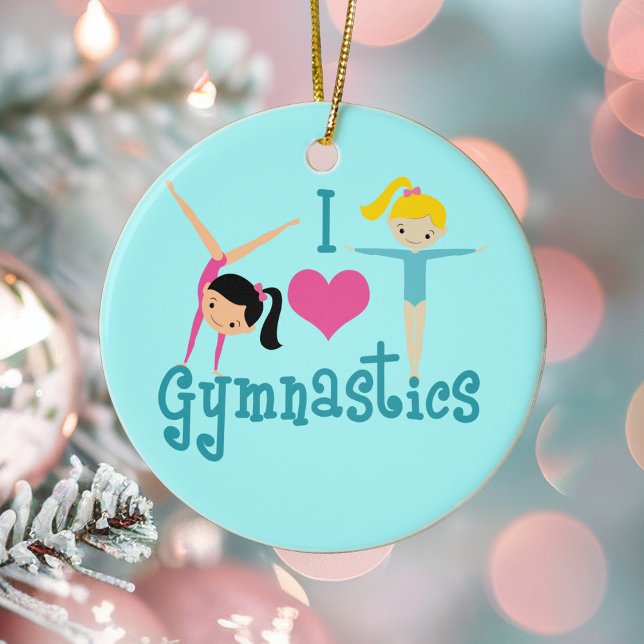 Décoration En Céramique I Love Gymnastique (Créateur téléchargé)