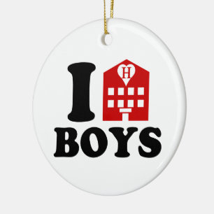 Décoration En Céramique I Love Hotel Boys