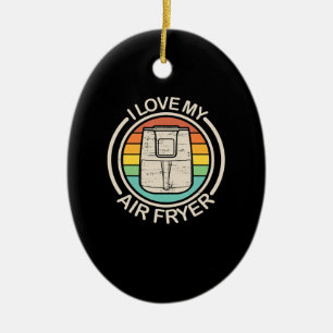 Décoration En Céramique I Love My Air Fryer Cadeau Cool Cuisine cadeaux