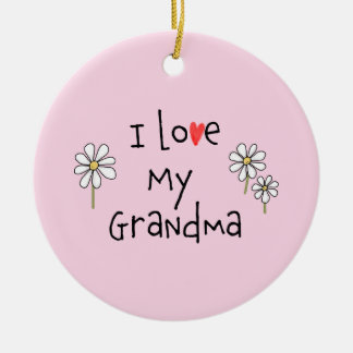 Décoration En Céramique I Love My Grandma Photo Céramique Ornament