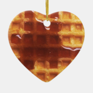 Décoration En Céramique I Love Waffles Ornament
