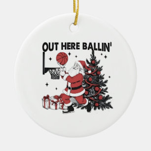 Décoration En Céramique Ici Balling Basket Sport Noël Noël