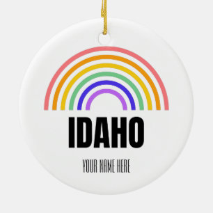 Décoration En Céramique Idaho - Voyage - État - Boise - Rétro - Carte