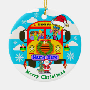Décoration En Céramique Idées de cadeau de Noël de chauffeur de Madame bus