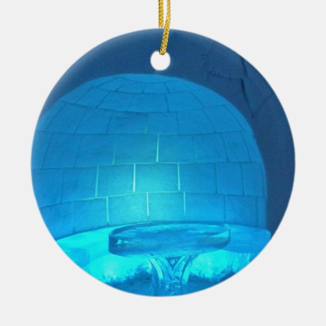 Décoration En Céramique Igloo room at Hotel de Glace, Québec, Canada (Devant)