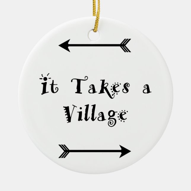 Décoration En Céramique Il prend un village - adoption Parenting (Devant)