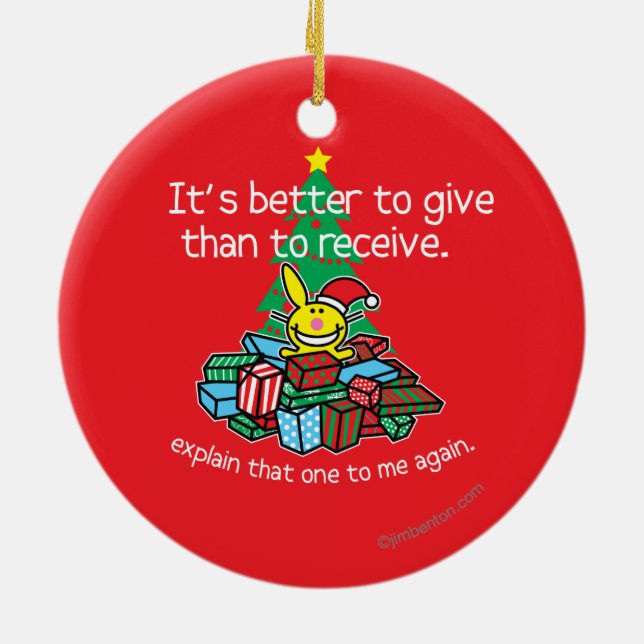 Décoration En Céramique Il vaut mieux de donner (Dos)