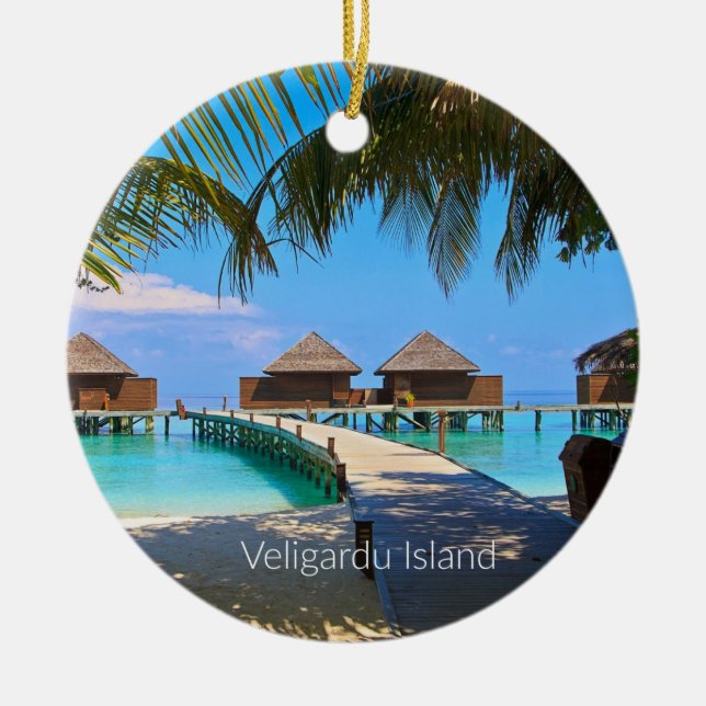 Décoration En Céramique Île de Veligardu, Maldives (Devant)