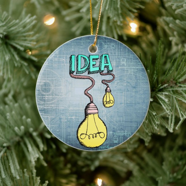 Décoration En Céramique Illuminer l'inspiration - Ampoule rétro (Arbre)