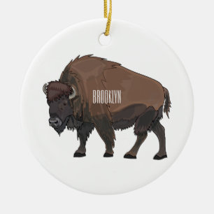 Décoration En Céramique Illustration de bison