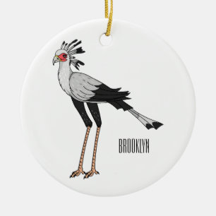 Décoration En Céramique Illustration de dessin du secrétaire pour oiseaux