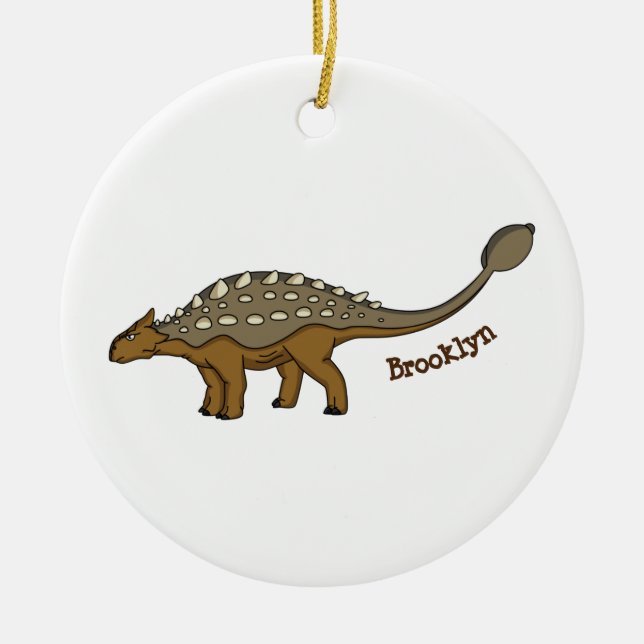 Décoration En Céramique Illustration de dinosaure blindé Ankylosaurus (Devant)
